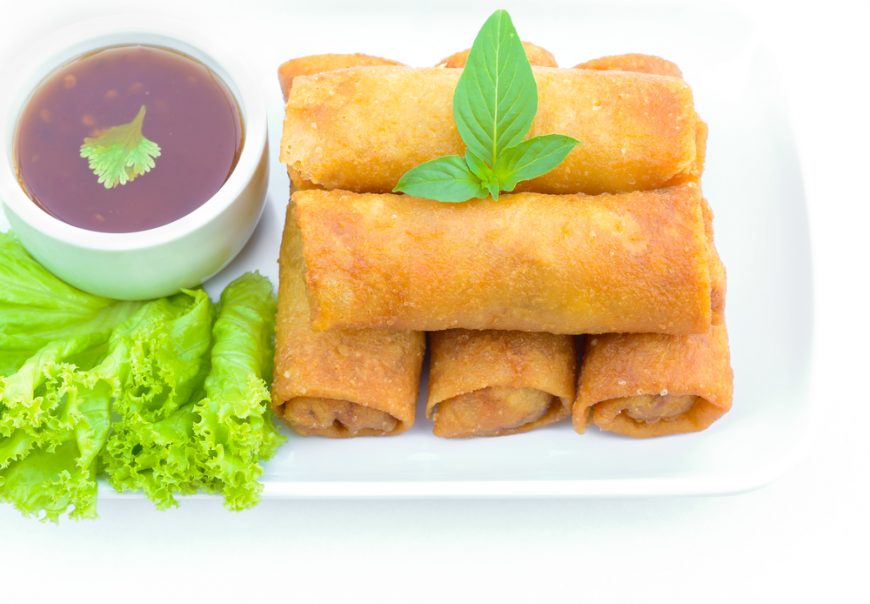 Spring Roll With Shrimp Vegetale Taro Thai Unifood Services